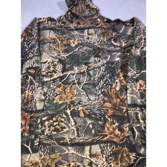 vtg Cabela’s Seclusion 3D Camo Mock Neck Long Sleeve Shirt Men L Hunting Outdoor - Picture 3 of 6